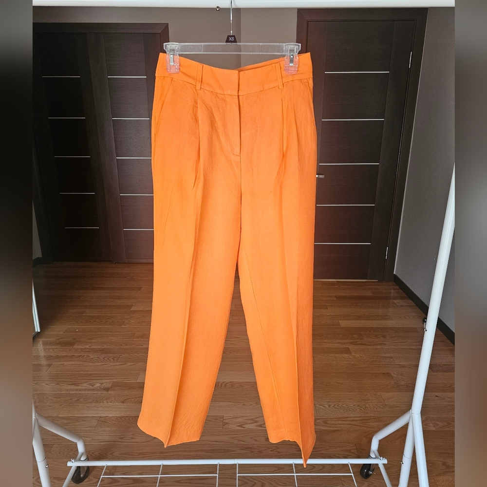LOFT Bright Orange Wide Leg Pants
